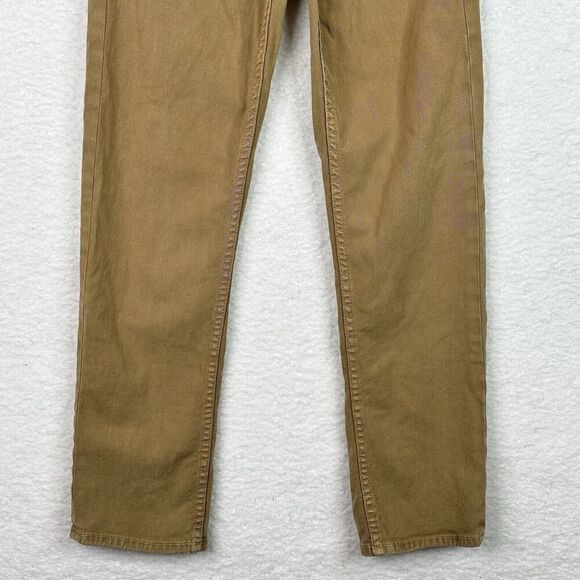 Mother The Tomcat Straight Leg Jeans Women’s 24 Lark Tan Khaki High Rise Button - Picture 3 of 15